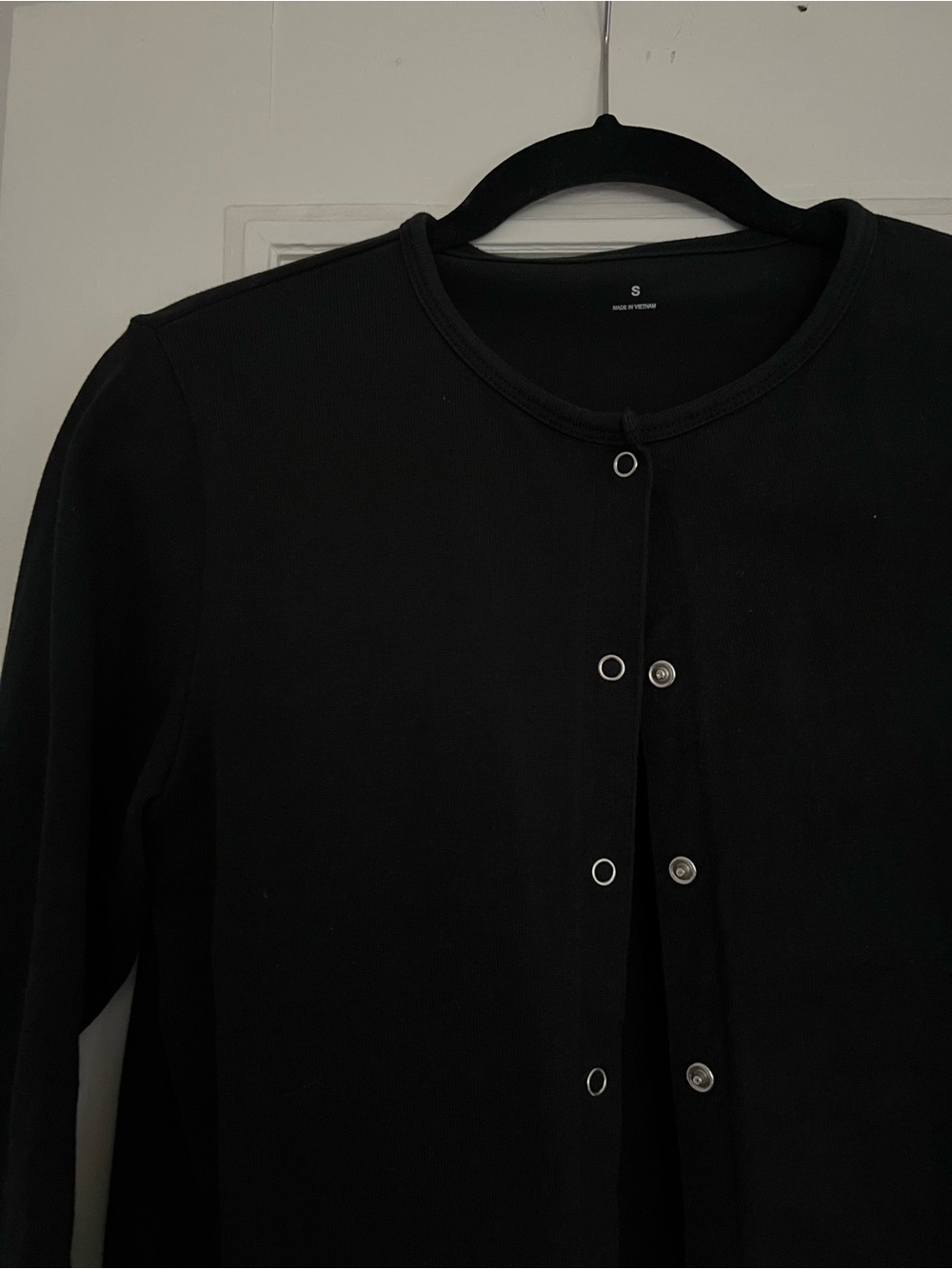 Black cotton cardigan
